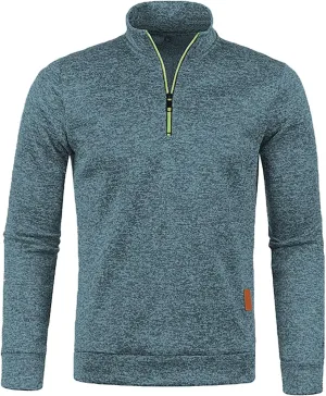 Men's Fleece Crewneck Sweatshirt Zipper Long Sleeved Hoodie Pullover Hooded Sweatshirt Sweat Shirt Mens Sweat Shirt