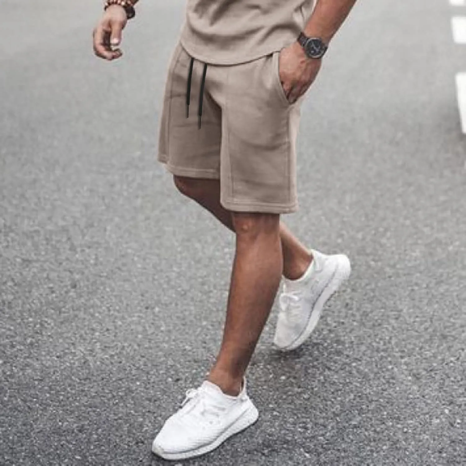 Mens Short Sets Plus Size 2 Piece Outfits Fashion Summer Tracksuits Casual T Shirt and Shorts Set Beach Vacation Outfit