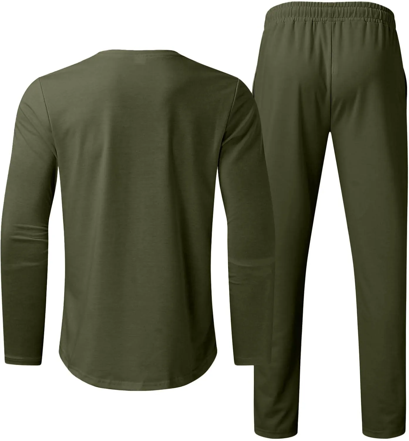 Men's Tracksuit Athletic Casual 2 Piece Outfits Long Sleeve Pullover Shirts and Pant Set Gym Jogger Sweatsuit Set