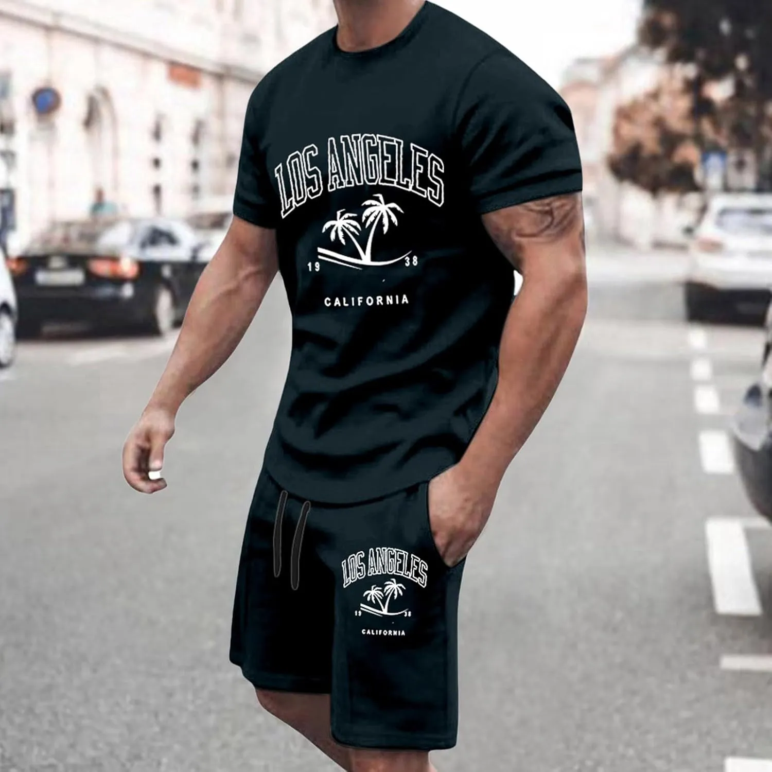 Mens Two Piece Summer Outfit Linen Men Walking Suits for White Short Set Sets Fashion 2025 Dress Clothes Outfits