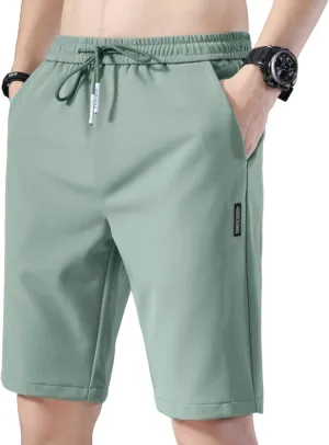 Men's Workout Shorts 9 Inch Inseam Quick Dry Athletic Shorts Drawstring Plus Size Sport Running Short with Pockets