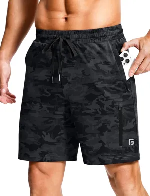 Men's Workout Shorts with Zipper Pockets 7" Quick Dry Lightweight Gym Athletic Running Shorts for Men