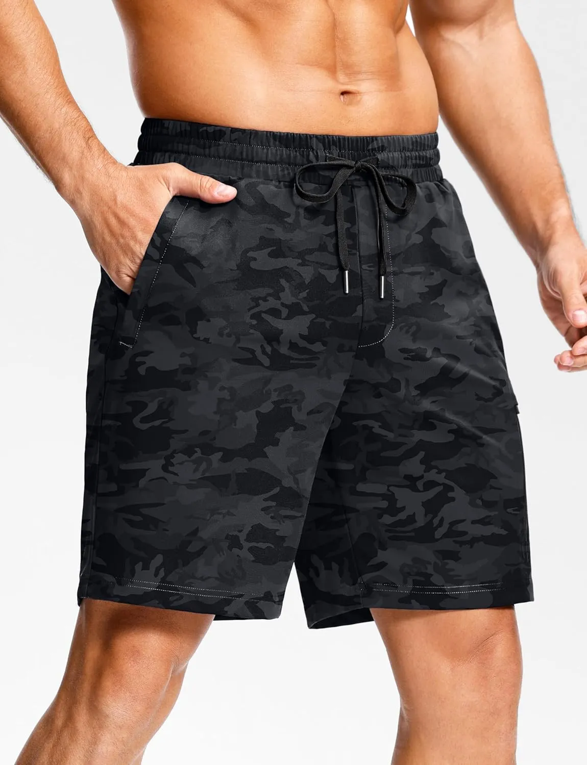 Men's Workout Shorts with Zipper Pockets 7" Quick Dry Lightweight Gym Athletic Running Shorts for Men