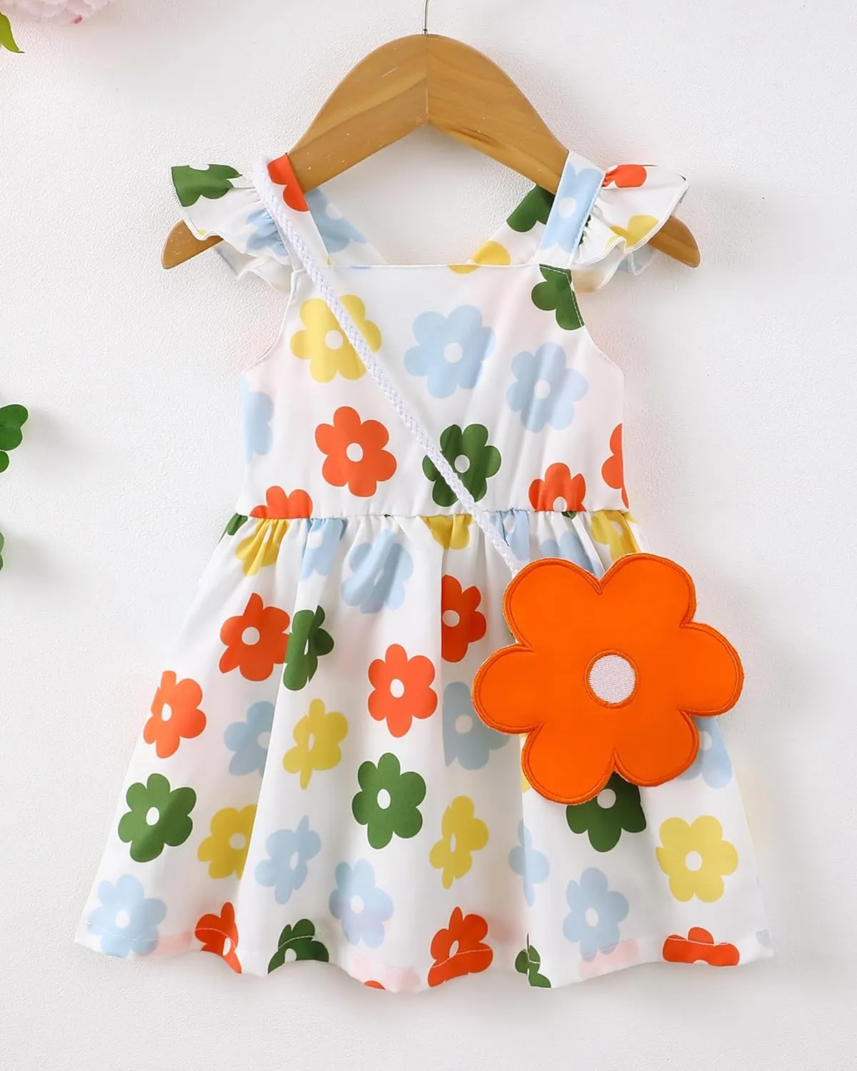 Mioglrie Baby Girl Clothes Newborn Dress Summer Toddler Girls' Clothing Casual Sundress with Cute Bag Infant Outfits
