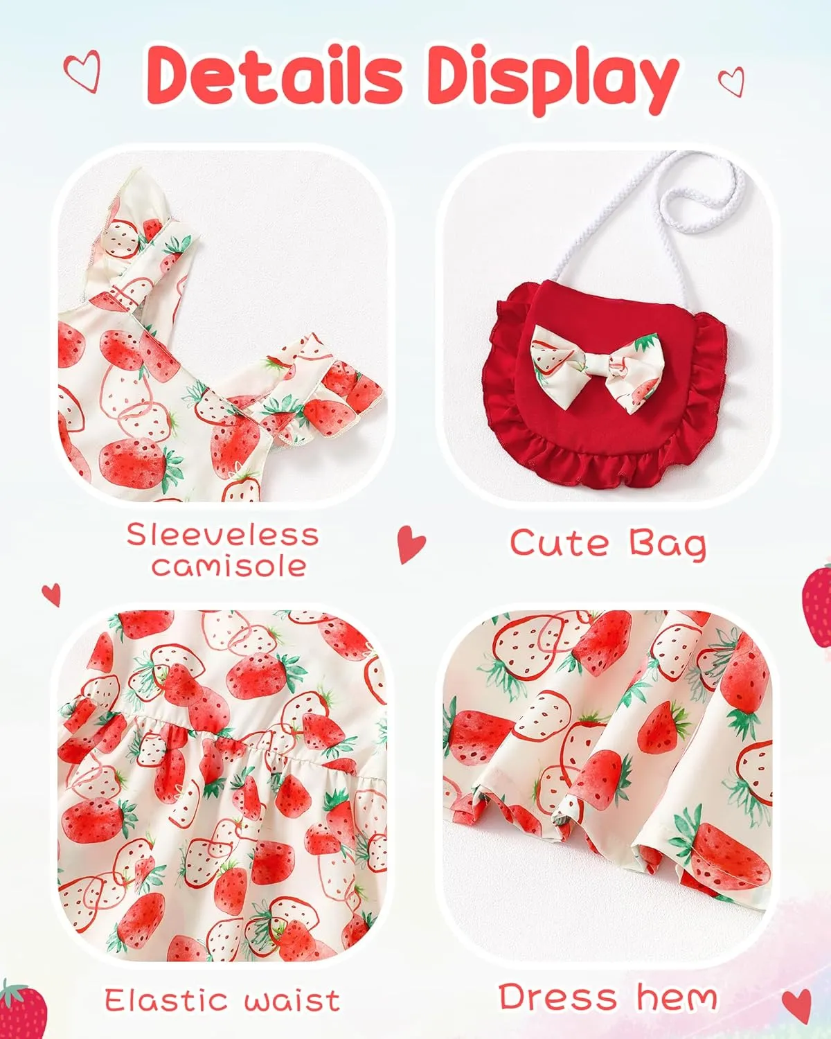 Mioglrie Baby Girl Clothes Newborn Dress Summer Toddler Girls' Clothing Casual Sundress with Cute Bag Infant Outfits
