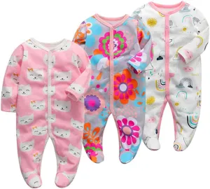 Monvecle Unisex Baby Cotton Multi-Pieces Layette Set Infants Long Sleeve Bodysuits Pants Shirts Gift Set Pack