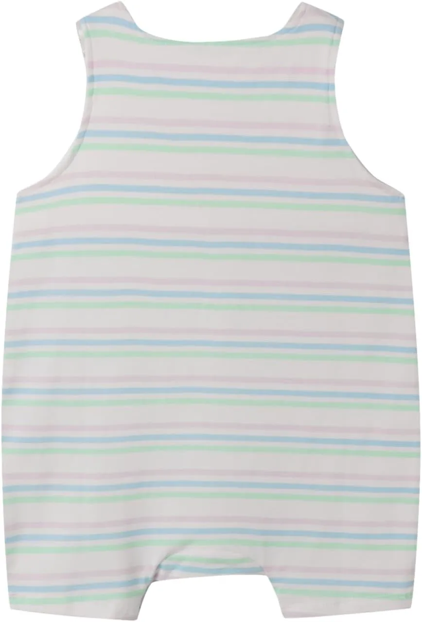 Natural Dyed Organic Girl Boy Summer Shortall Baby Rainbow Toddler Overall Romper