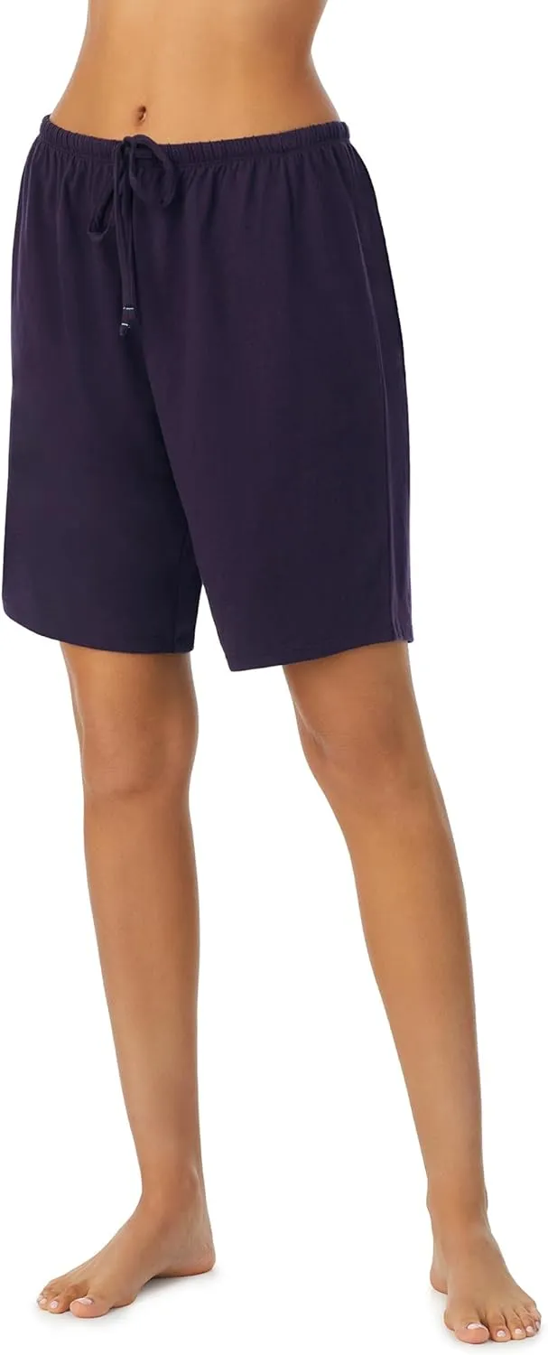 Nautica Womens Sleep Bermuda Shorts - Lightweight, Breathable Pajama Bottoms - Cotton Knit Jersey Sleepwear and Loungewear