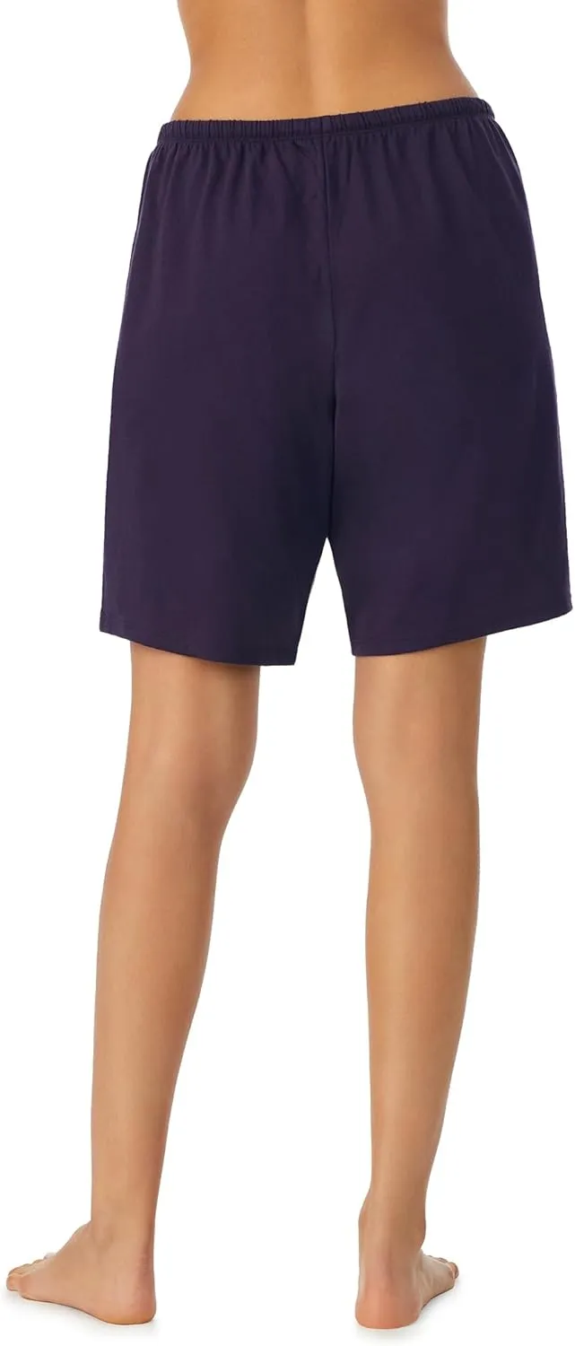 Nautica Womens Sleep Bermuda Shorts - Lightweight, Breathable Pajama Bottoms - Cotton Knit Jersey Sleepwear and Loungewear