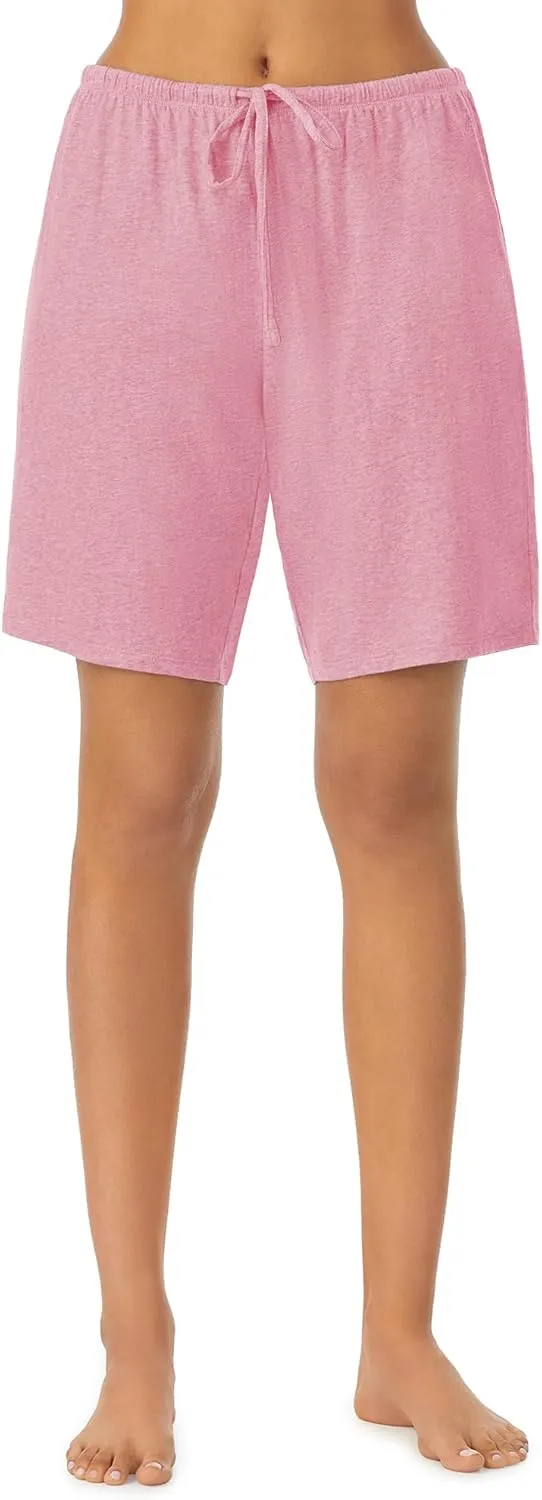 Nautica Womens Sleep Bermuda Shorts - Lightweight, Breathable Pajama Bottoms - Cotton Knit Jersey Sleepwear and Loungewear