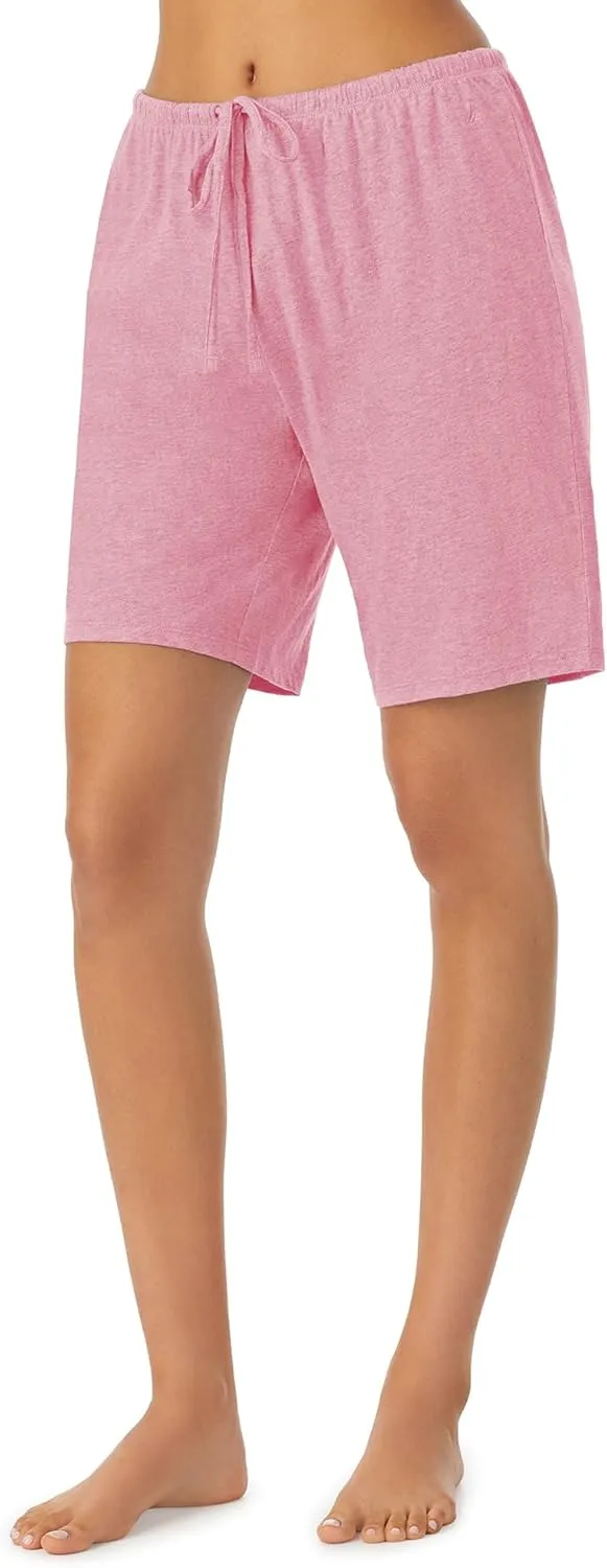 Nautica Womens Sleep Bermuda Shorts - Lightweight, Breathable Pajama Bottoms - Cotton Knit Jersey Sleepwear and Loungewear
