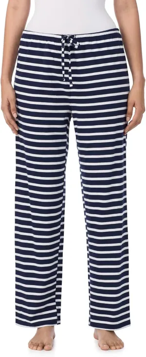 Nautica Womens Sleep Pants - Long Length, Breathable Pajama Bottoms - Cotton Knit Jersey Sleepwear and Loungewear
