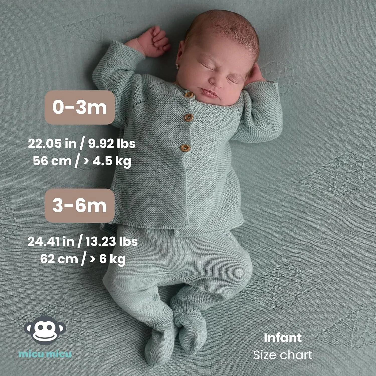 Newborn Girl Boy Clothes, 100% Organic Cotton, Knitted, Seamless, Soft and Breathable Baby Clothing