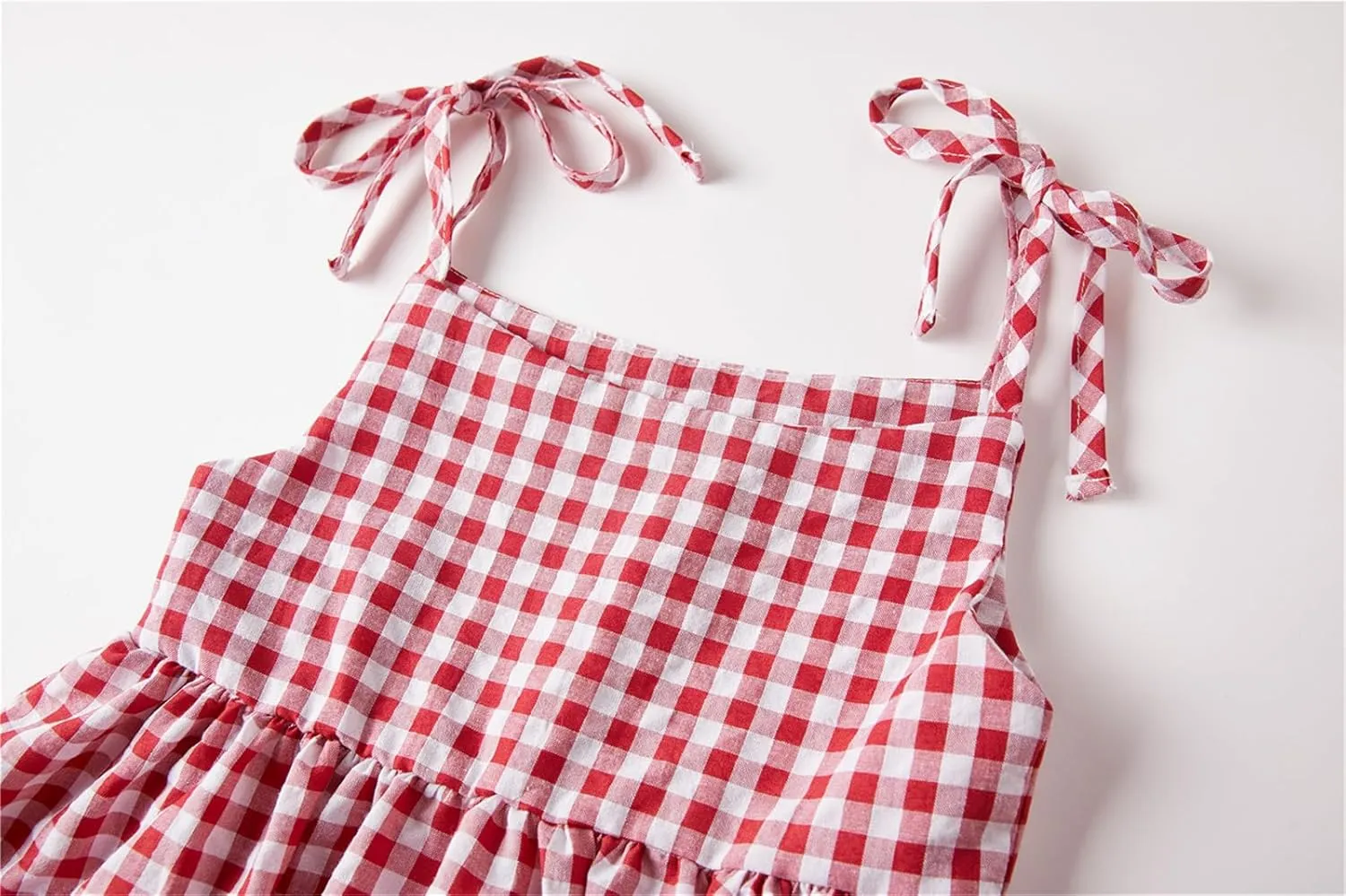 Niyage Toddler Dress Sleeveless Kids Casual Party Dresses Girls Cotton Tie Strap Bow Casual Boho Sundress