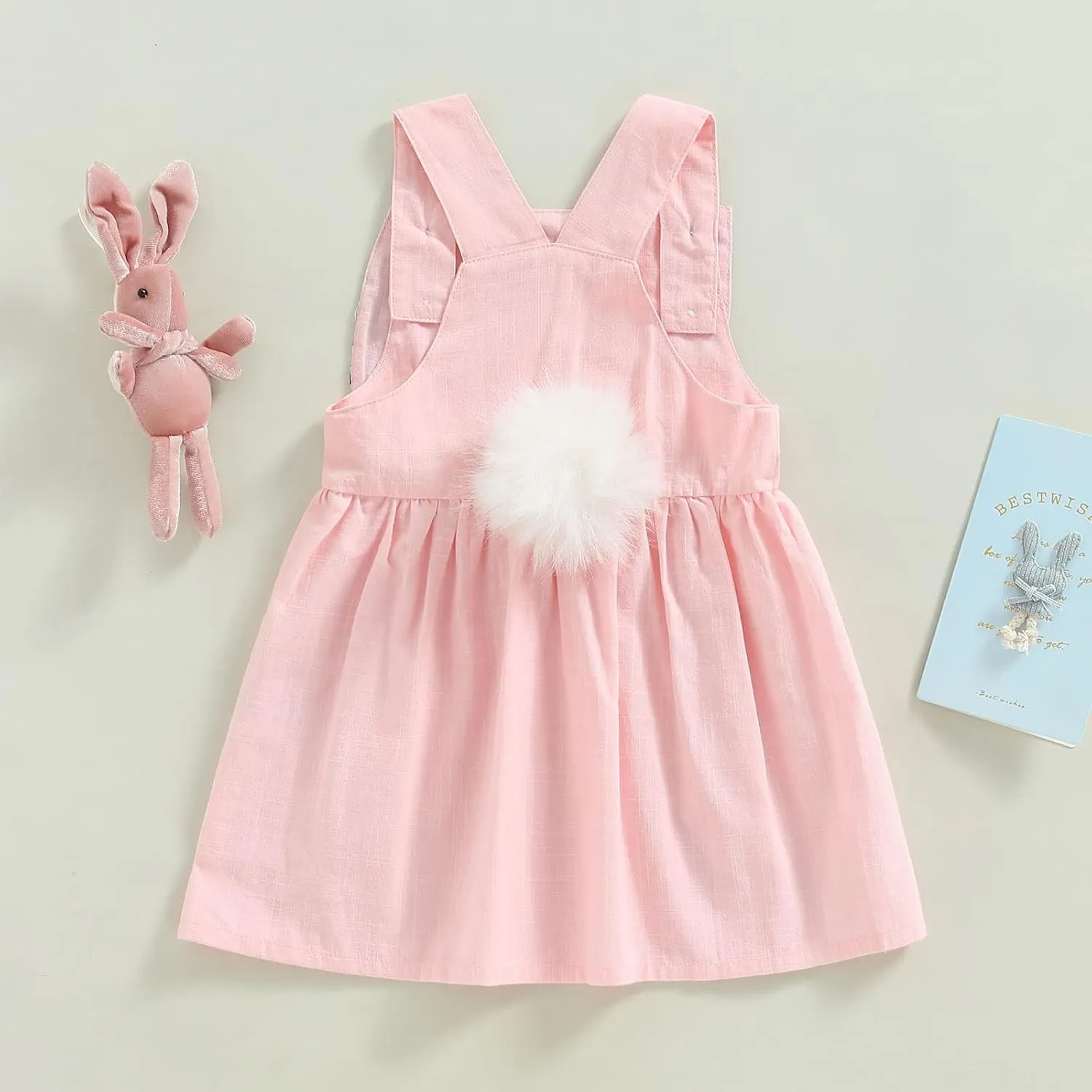 oneflow Baby and Toddler Girl Easter Outfit Bunny Romper/Dress Tulle Sleeveless Spark Sequin Tutu Dresses for Little Girls