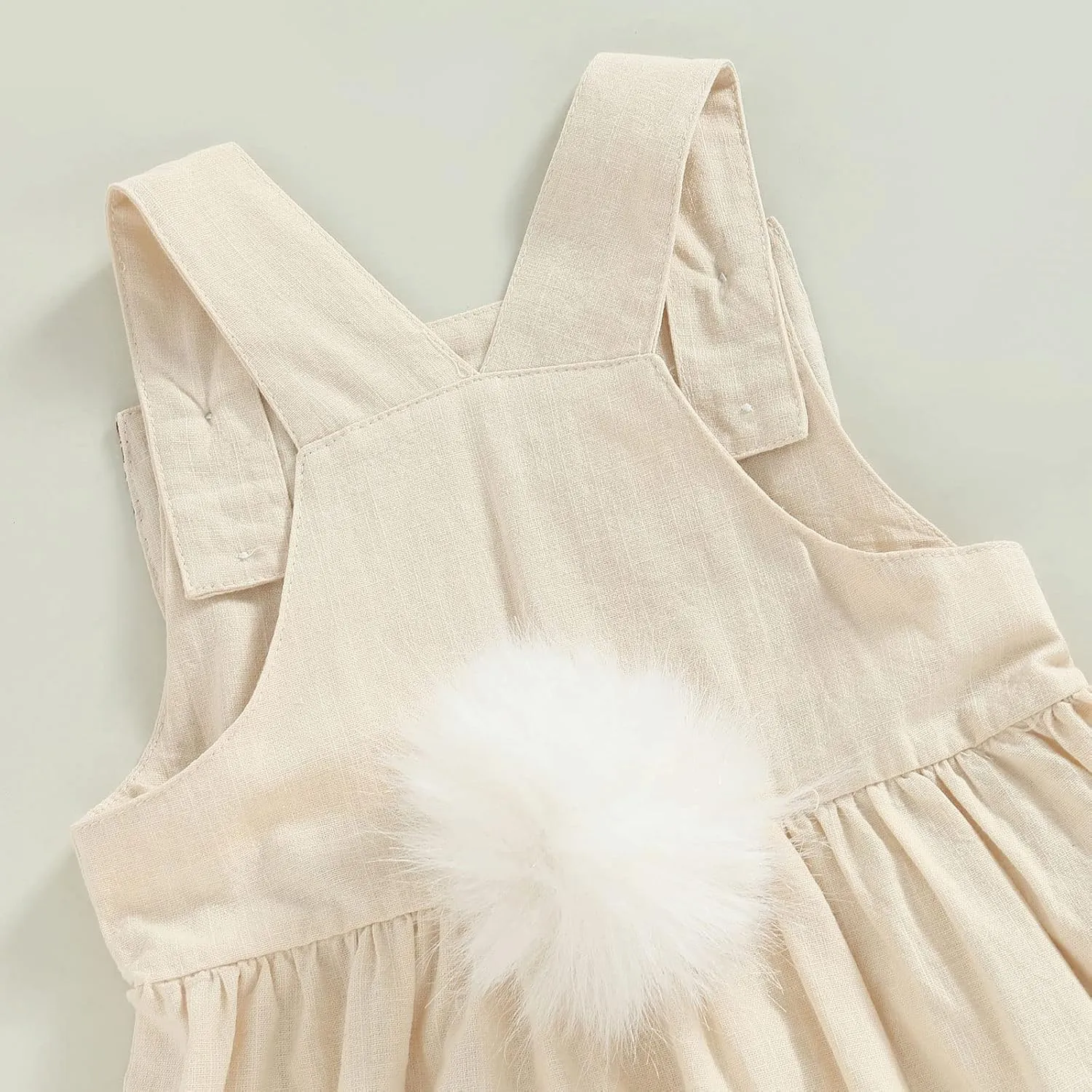 oneflow Baby and Toddler Girl Easter Outfit Bunny Romper/Dress Tulle Sleeveless Spark Sequin Tutu Dresses for Little Girls