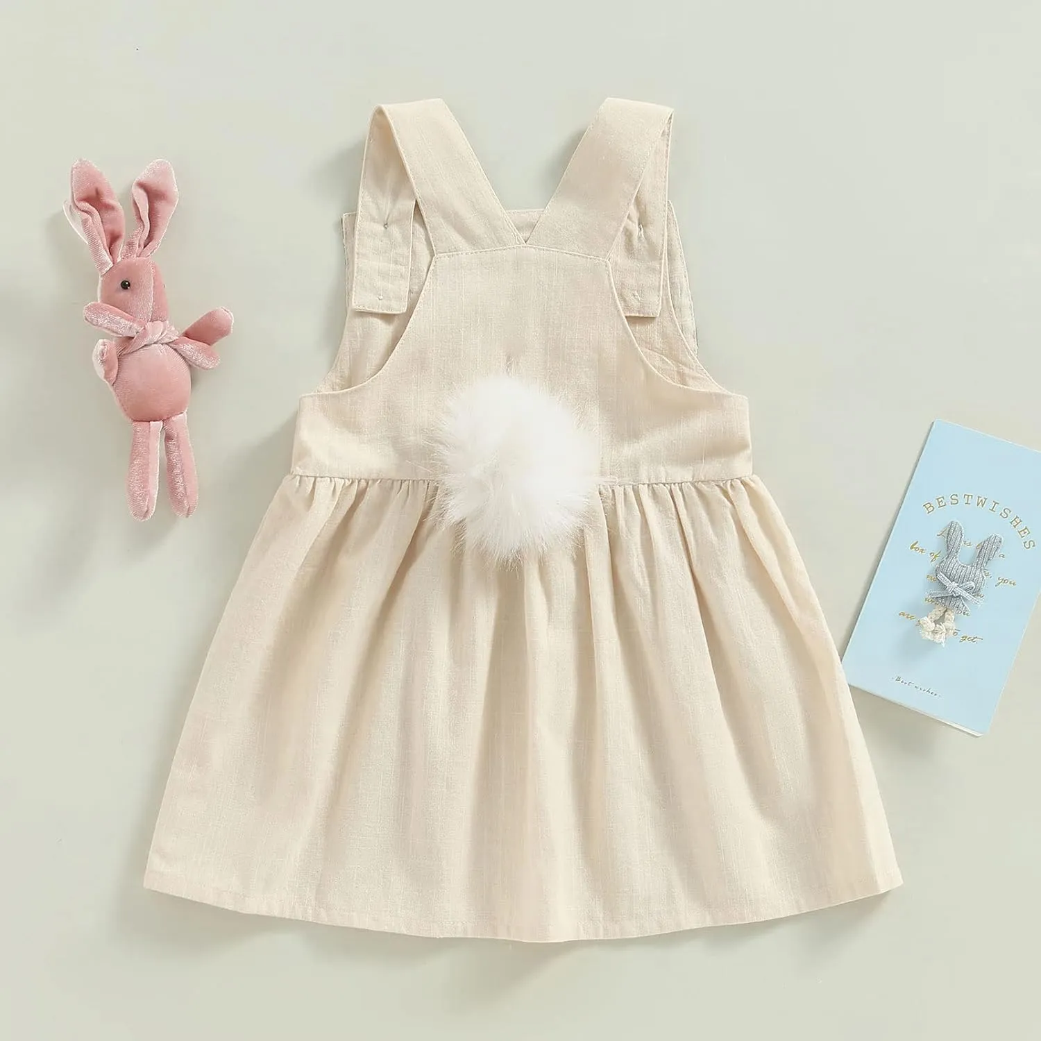 oneflow Baby and Toddler Girl Easter Outfit Bunny Romper/Dress Tulle Sleeveless Spark Sequin Tutu Dresses for Little Girls