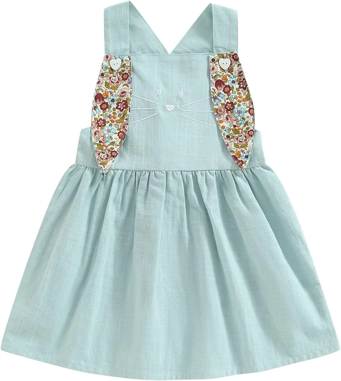 oneflow Baby and Toddler Girl Easter Outfit Bunny Romper/Dress Tulle Sleeveless Spark Sequin Tutu Dresses for Little Girls