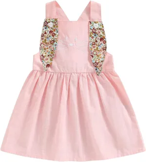 oneflow Baby and Toddler Girl Easter Outfit Bunny Romper/Dress Tulle Sleeveless Spark Sequin Tutu Dresses for Little Girls
