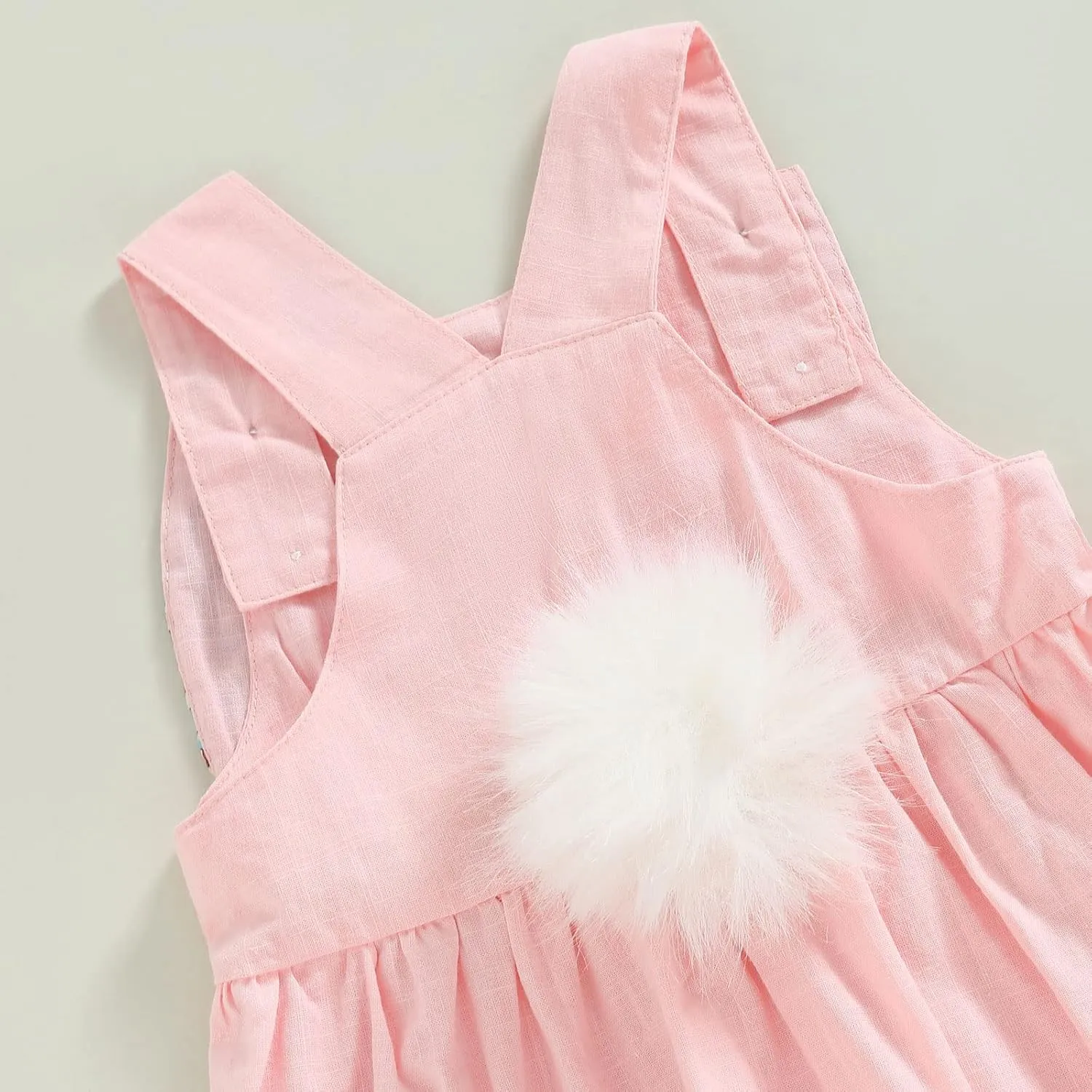oneflow Baby and Toddler Girl Easter Outfit Bunny Romper/Dress Tulle Sleeveless Spark Sequin Tutu Dresses for Little Girls