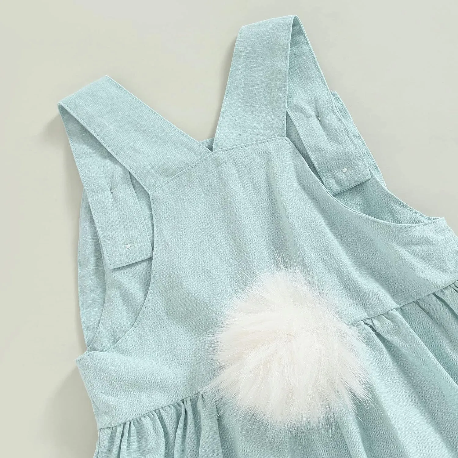 oneflow Baby and Toddler Girl Easter Outfit Bunny Romper/Dress Tulle Sleeveless Spark Sequin Tutu Dresses for Little Girls