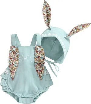 oneflow Baby and Toddler Girl Easter Outfit Bunny Romper/Dress Tulle Sleeveless Spark Sequin Tutu Dresses for Little Girls