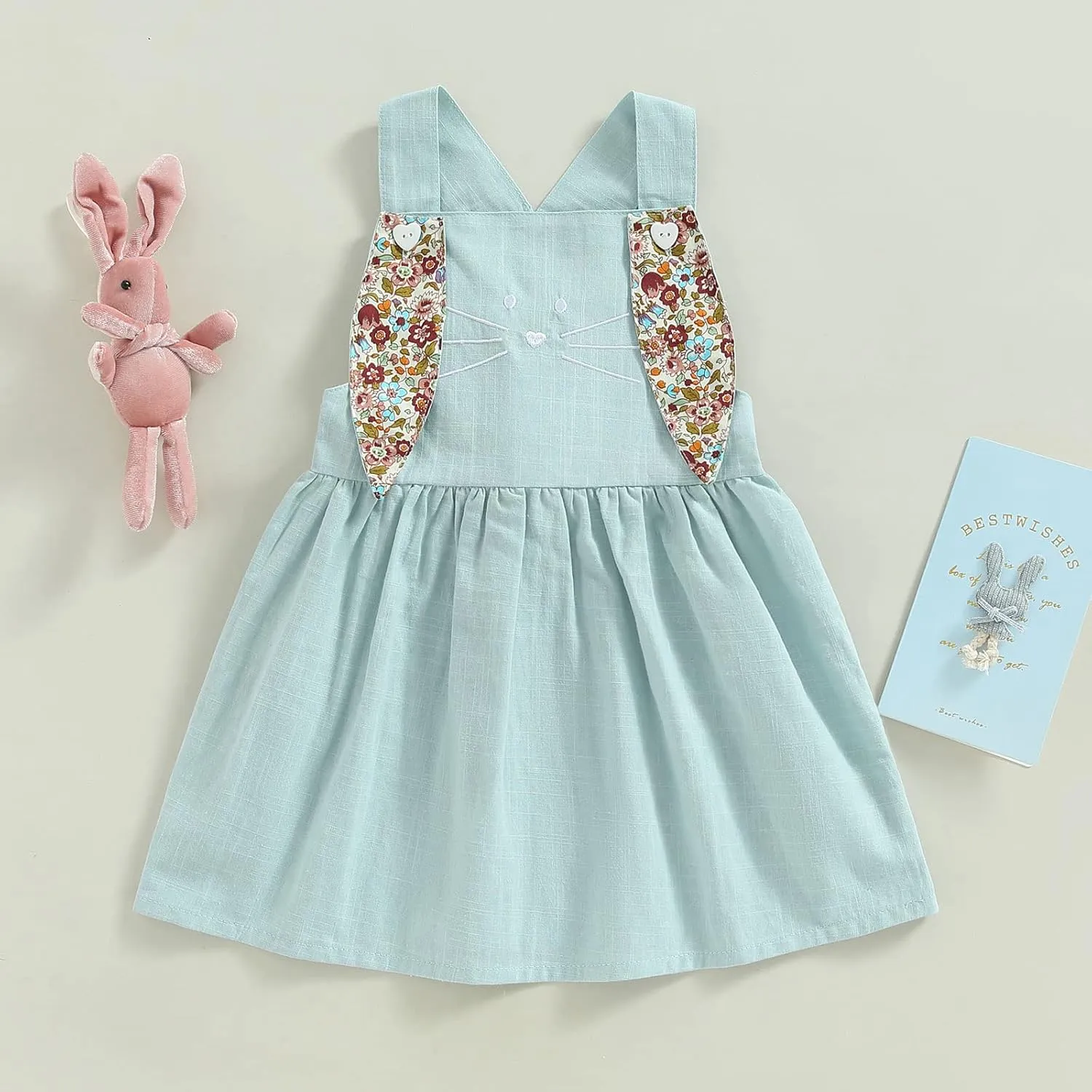 oneflow Baby and Toddler Girl Easter Outfit Bunny Romper/Dress Tulle Sleeveless Spark Sequin Tutu Dresses for Little Girls