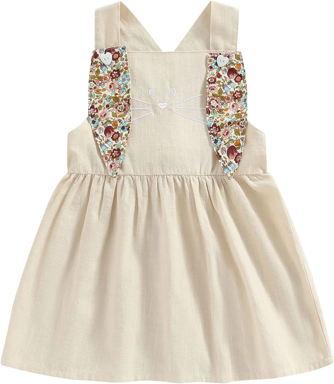 oneflow Baby and Toddler Girl Easter Outfit Bunny Romper/Dress Tulle Sleeveless Spark Sequin Tutu Dresses for Little Girls