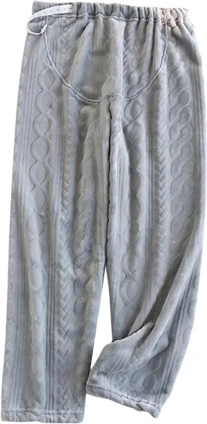 Oplxuo Maternity Plush Pajama Pants, Soft Fluffy Fleece Warm Pjs Bottoms Sleepwear Fuzzy Lounge Pants Pregnancy Clothes