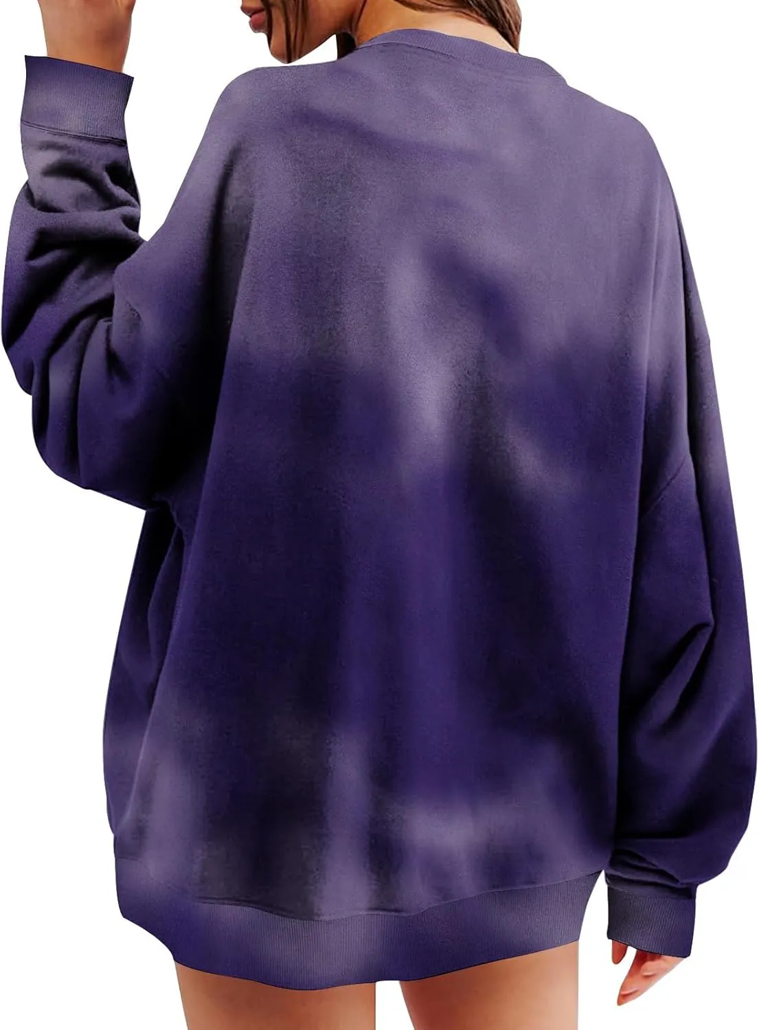 Oversized Sweatshirt for Women Tie Dye Baggy Crewneck Active Women's Long Sleeve Workout Tops Dressy Casual Trendy