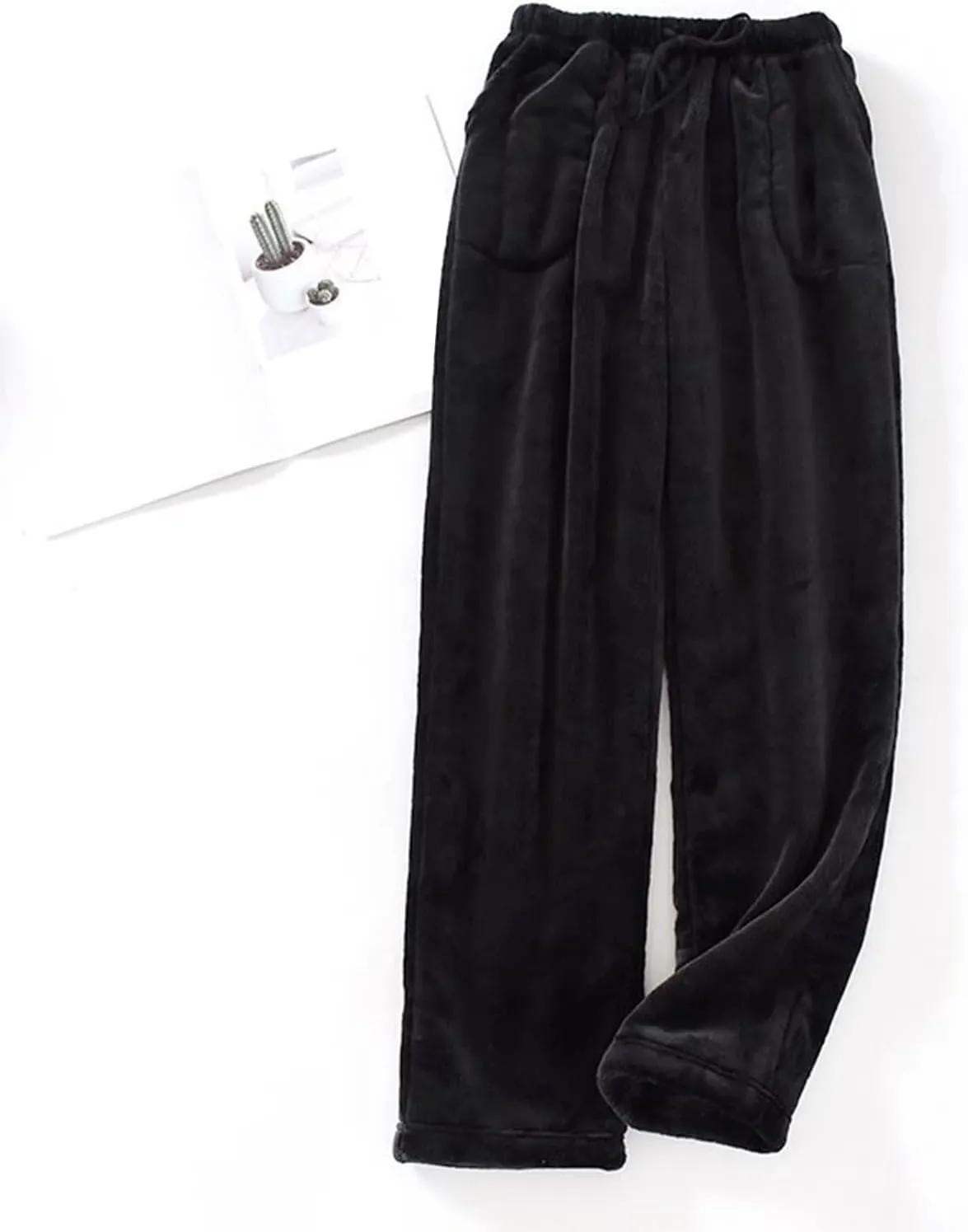 Pajama Pants Womens Fuzzy Fleece Fluffy Flannel Pajama Pants Drawstring Sleep Bottoms Pj Pants Stretch Lounge Pants