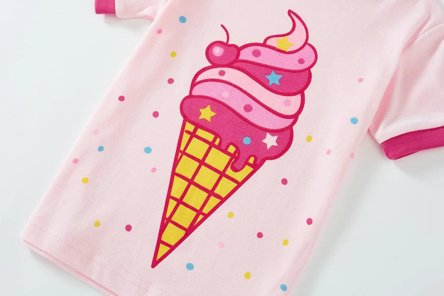 Popshion Little Girls Pajamas Summer Short Sets Mermaid Sleepwear 100% Cotton Toddler Pjs Clothes Size 2-8 Years