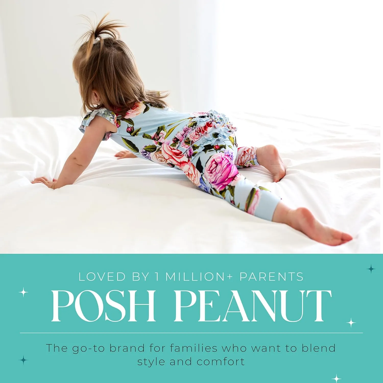 Posh Peanut Baby Girl Pajamas – Ruffled Cap Sleeve Romper PJs – Soft Viscose from Bamboo One-Piece for Babies & Toddlers
