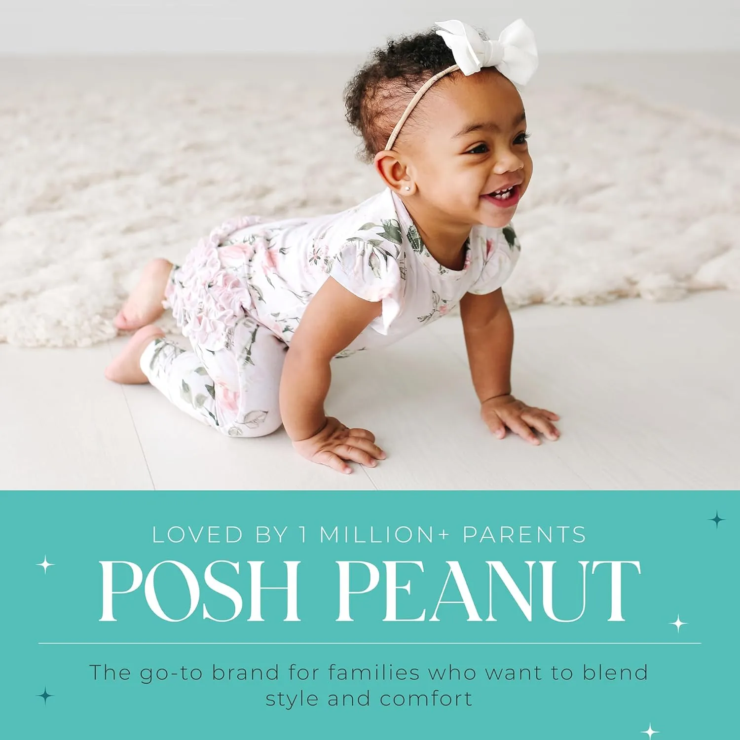 Posh Peanut Baby Girl Pajamas – Ruffled Cap Sleeve Romper PJs – Soft Viscose from Bamboo One-Piece for Babies & Toddlers