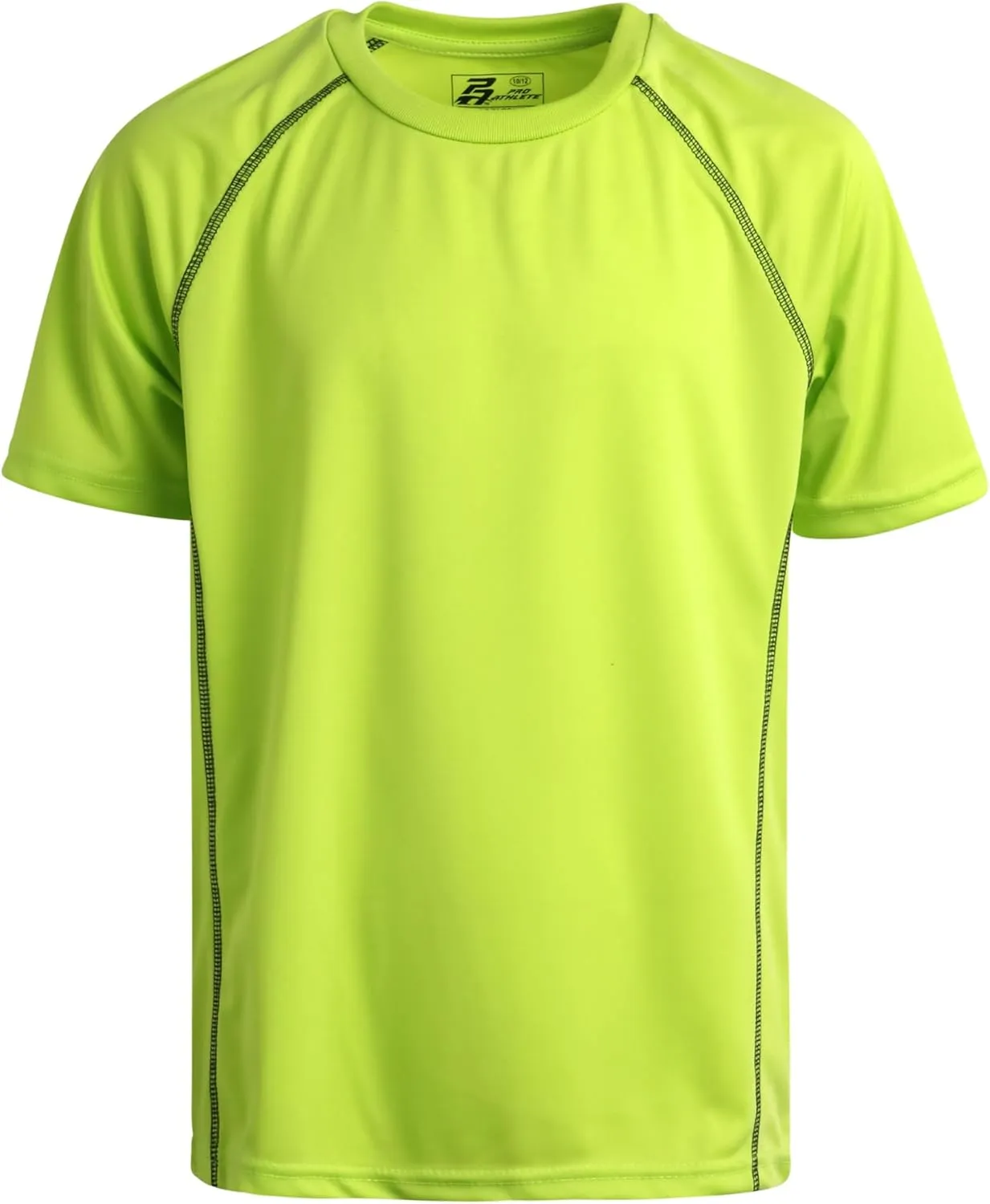 Pro Athlete Boys' Athletic T-Shirt - 4 Pack Lightweight Quick Dry Performance Short Sleeve Active Tees for Boys (Sizes: 5-16)