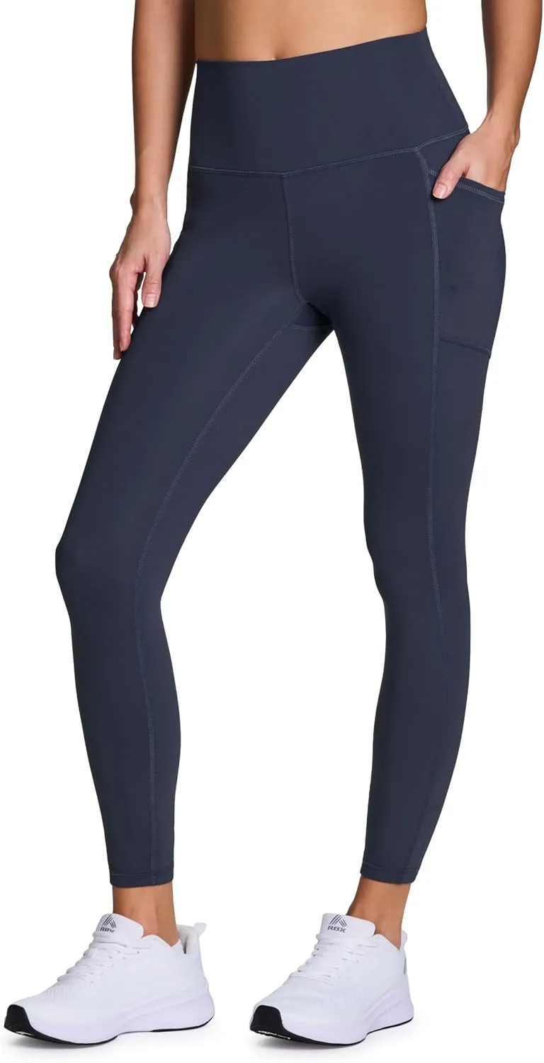 RBX Active High Waisted Squat Proof Ankle Length Leggings for Women, 7/8 Yoga Leggings with Pockets