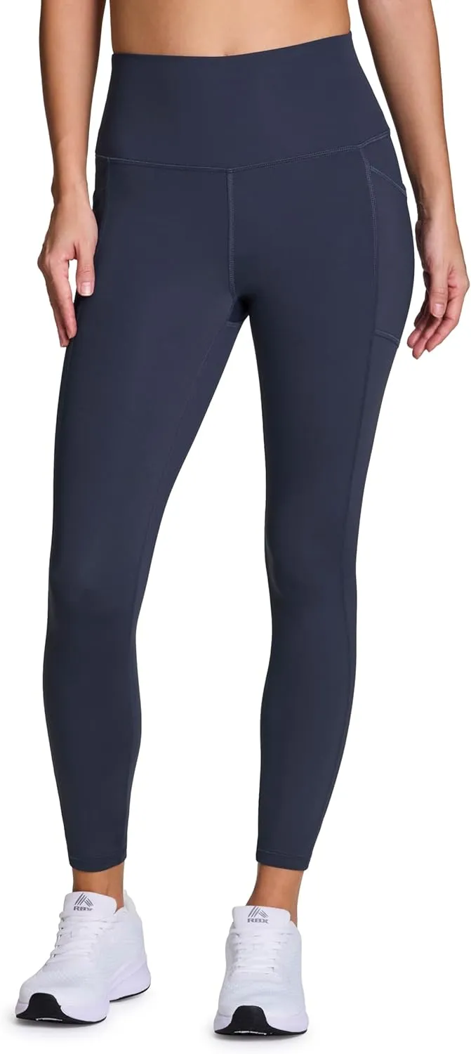 RBX Active High Waisted Squat Proof Ankle Length Leggings for Women, 7/8 Yoga Leggings with Pockets
