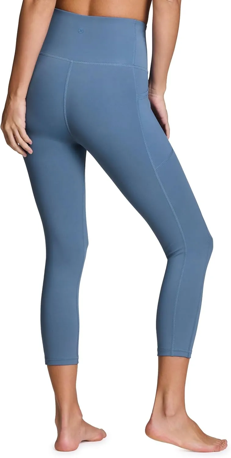 RBX Active Squat Proof Capri Leggings for Women, Ultra Hold High Impact Cropped Workout Yoga Tights with Pockets