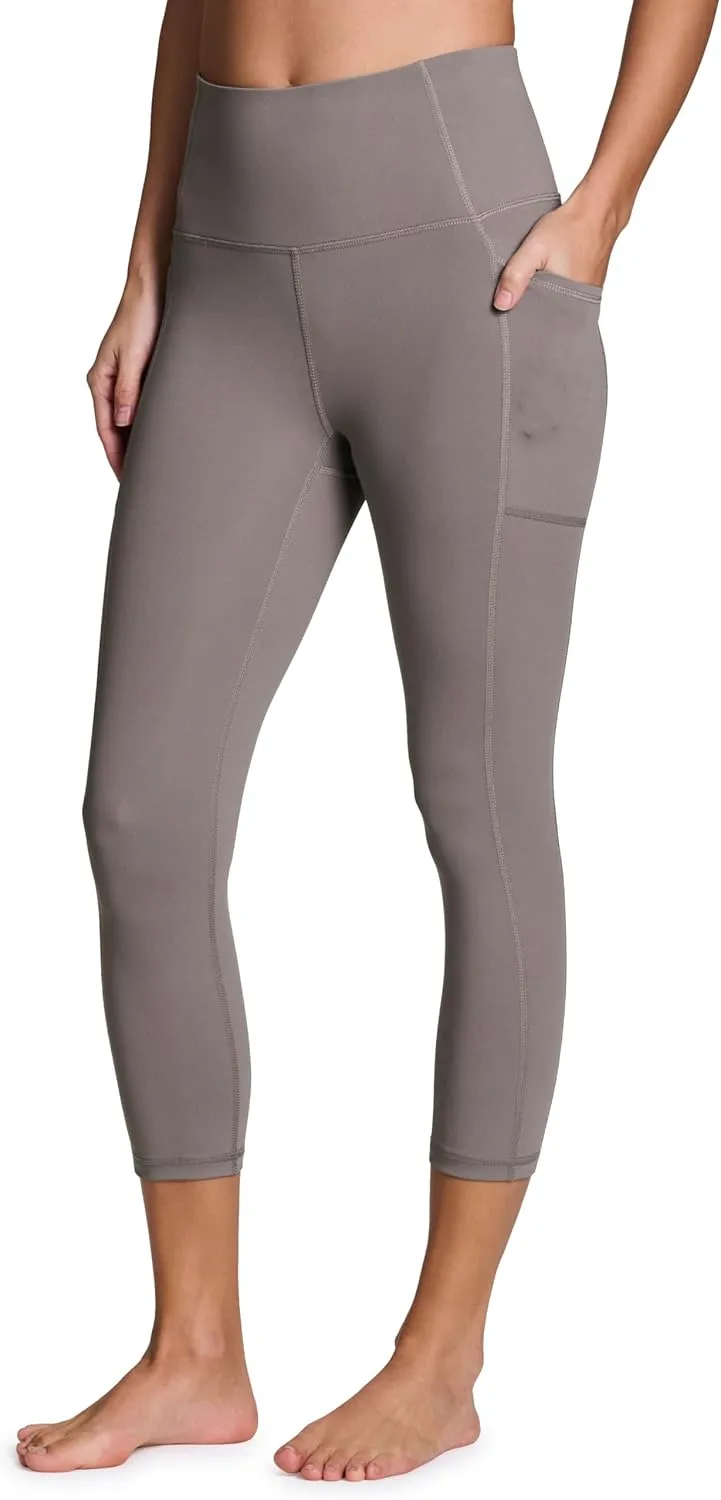 RBX Active Squat Proof Capri Leggings for Women, Ultra Hold High Impact Cropped Workout Yoga Tights with Pockets
