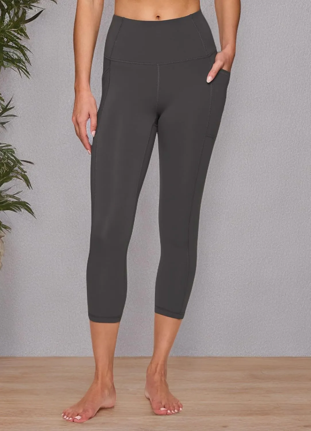 RBX Active Squat Proof Capri Leggings for Women, Ultra Hold High Impact Cropped Workout Yoga Tights with Pockets