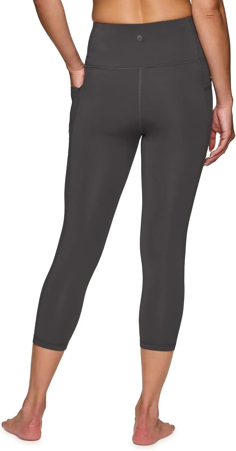 RBX Active Squat Proof Capri Leggings for Women, Ultra Hold High Impact Cropped Workout Yoga Tights with Pockets