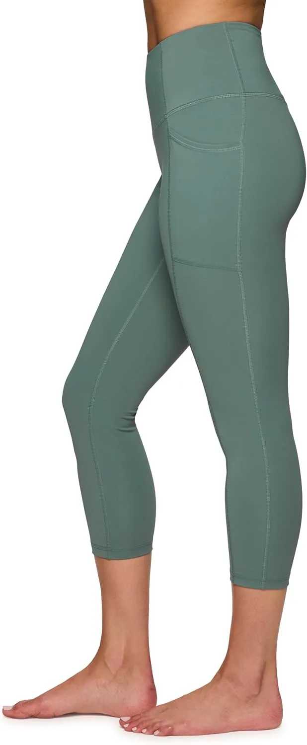 RBX Active Squat Proof Capri Leggings for Women, Ultra Hold High Impact Cropped Workout Yoga Tights with Pockets