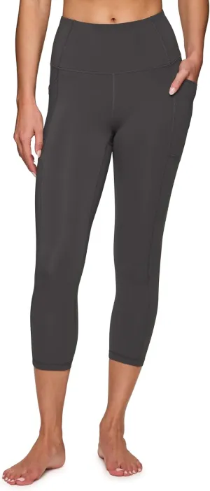 RBX Active Squat Proof Capri Leggings for Women, Ultra Hold High Impact Cropped Workout Yoga Tights with Pockets