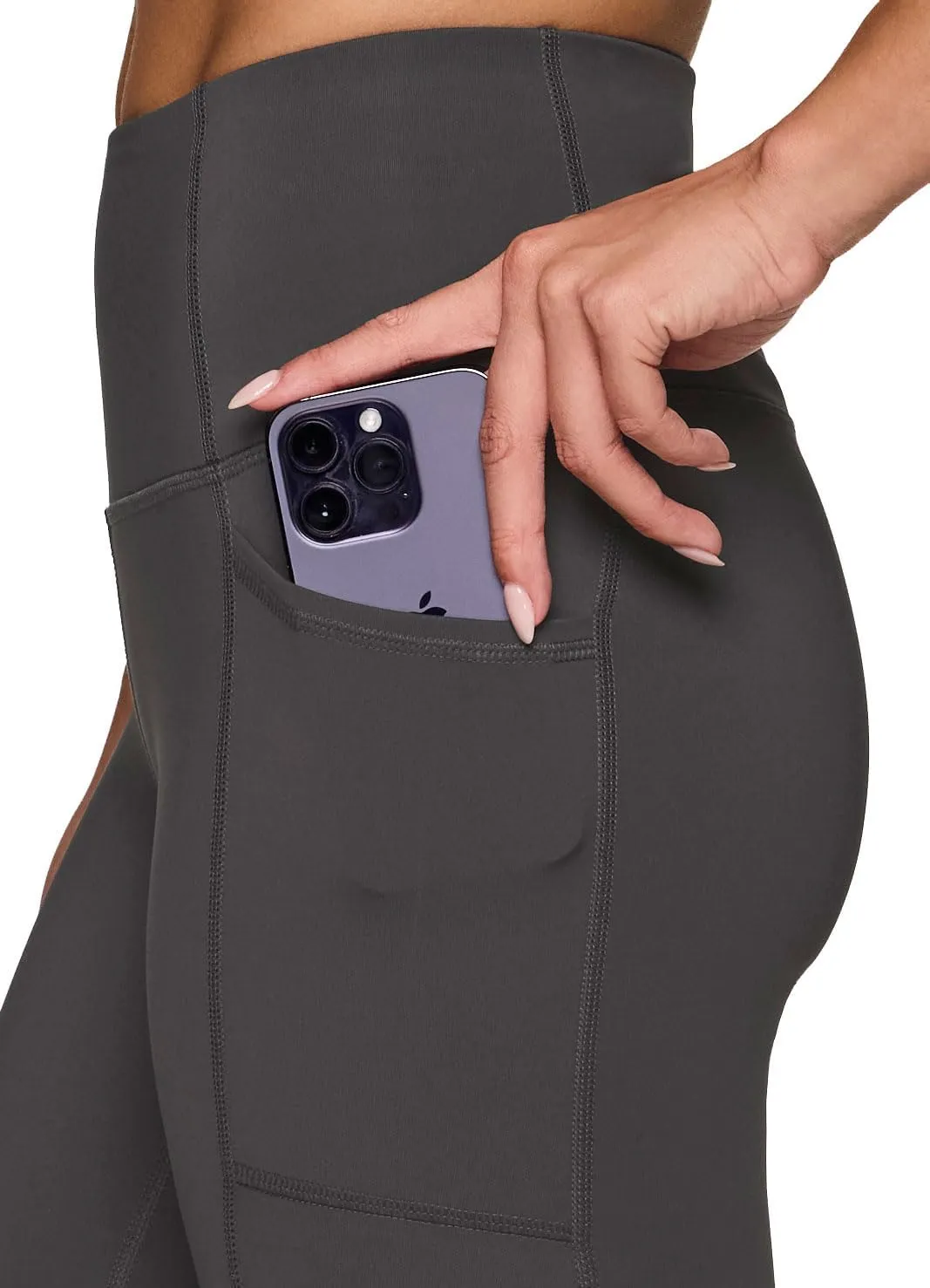 RBX Active Squat Proof Capri Leggings for Women, Ultra Hold High Impact Cropped Workout Yoga Tights with Pockets