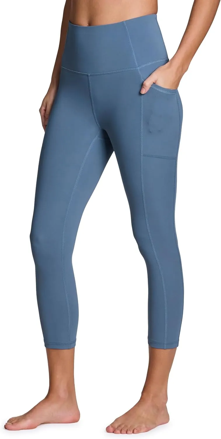 RBX Active Squat Proof Capri Leggings for Women, Ultra Hold High Impact Cropped Workout Yoga Tights with Pockets