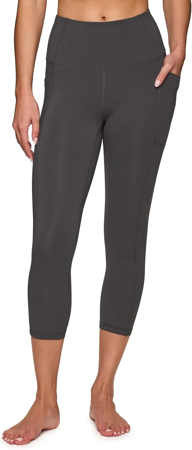 RBX Active Squat Proof Capri Leggings for Women, Ultra Hold High Impact Cropped Workout Yoga Tights with Pockets