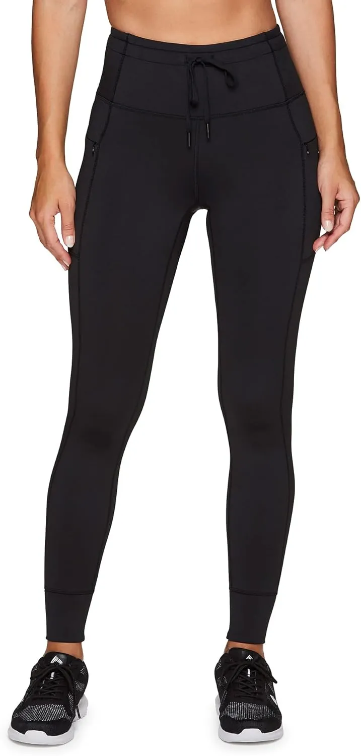 RBX Active Women's Fleece Lined Jogger Legging, Drawstring Waist Legging/Jogger