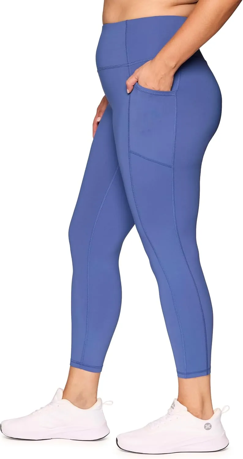 RBX Active Women's Plus Size Stretch Ankle/Full Length Workout Running Gym Yoga Leggings