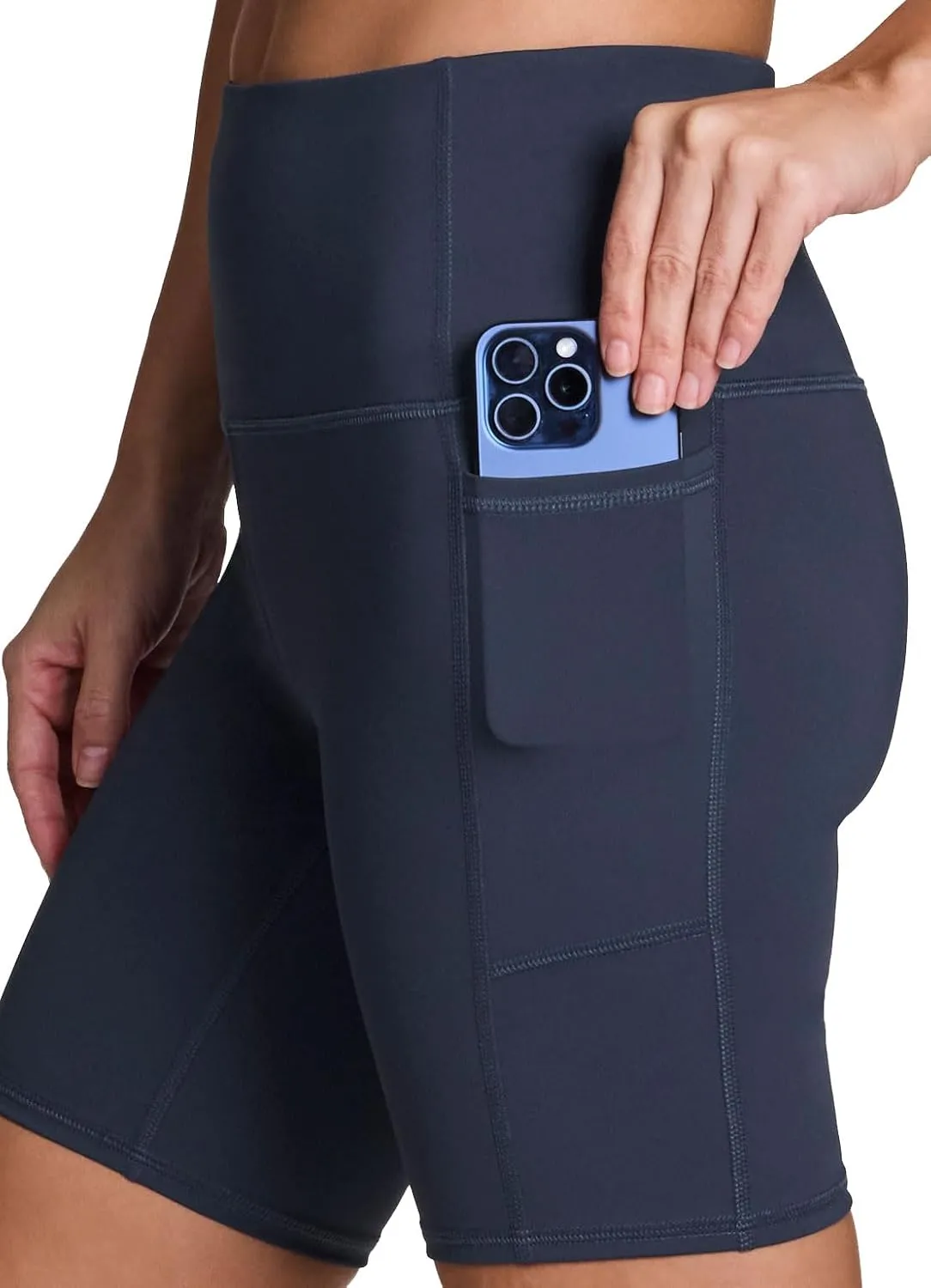 RBX Activewear Women's 7" Ultra Hold Bike Short with Pockets, High Waist Squat Proof Biker Workout Shorts for Running, Yoga