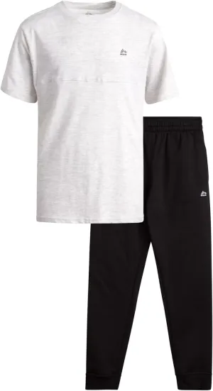 RBX Boys' Active Jogger Set - 2 Piece Hooded Short Sleeve T-Shirt and Fleece Joggers (Size: 4-12)